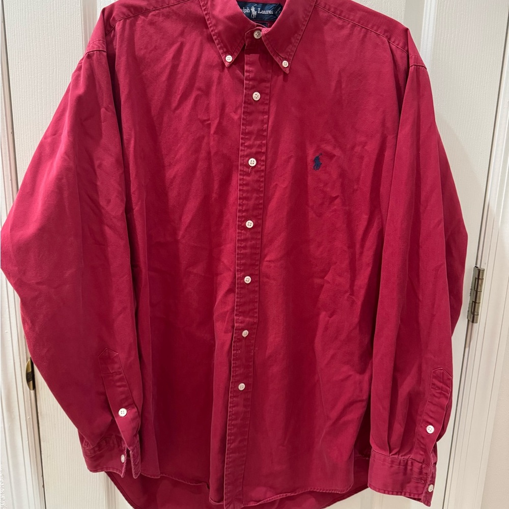 Polo Ralph Lauren Red Button-Up Shirt